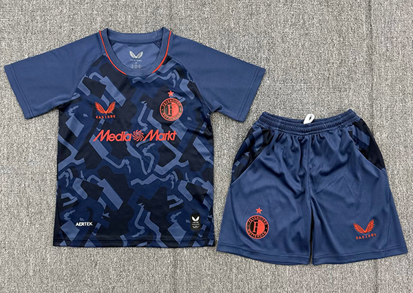 Kids-Feyenoord 26/27 Third Navy Blue Soccer Jersey